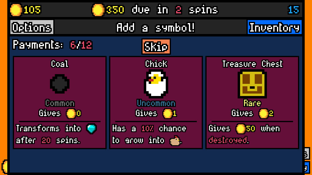 Luck be a Landlord: adding a symbol
