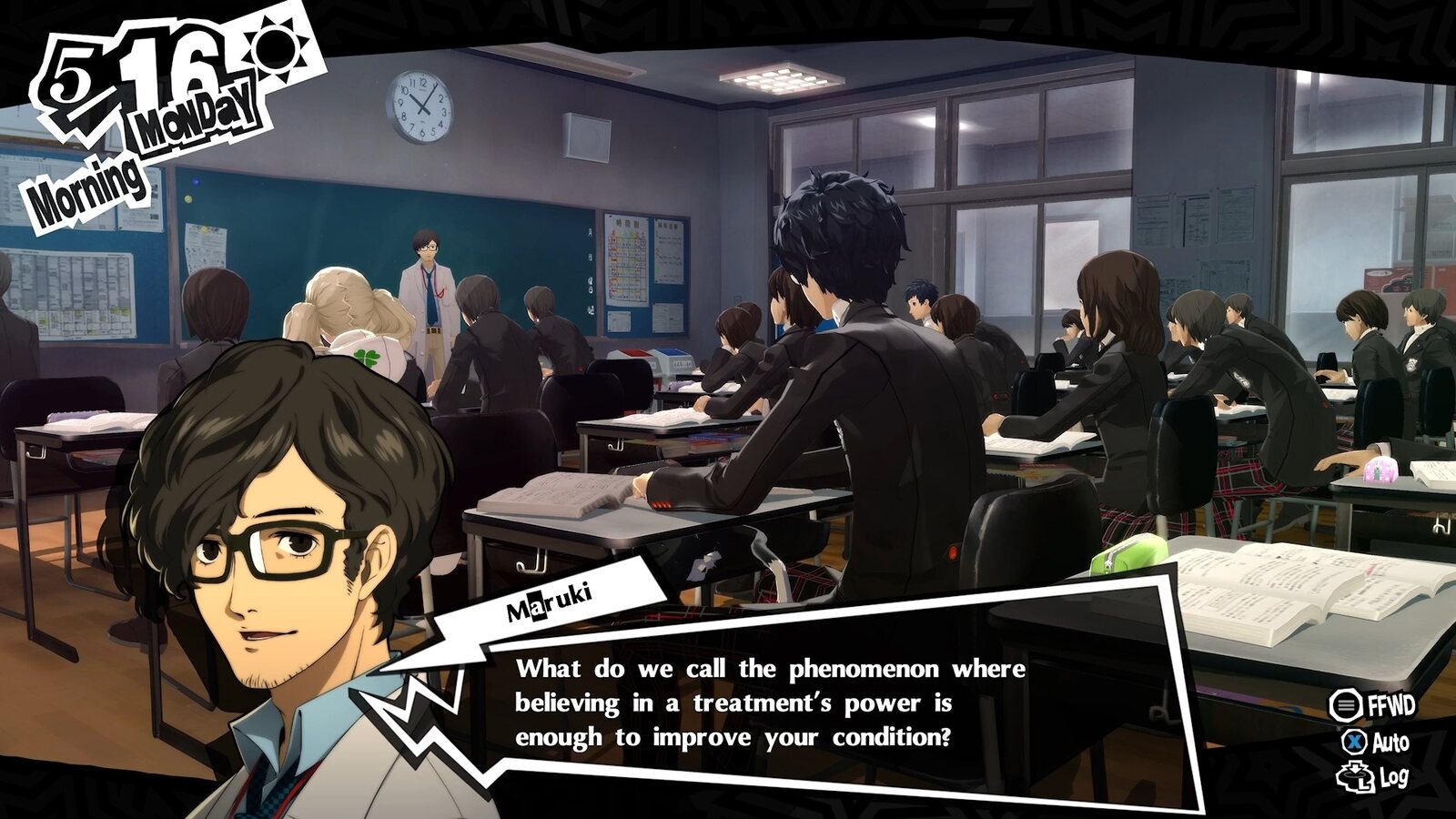 Persona 5 Royal: calendar and dialogue UI
