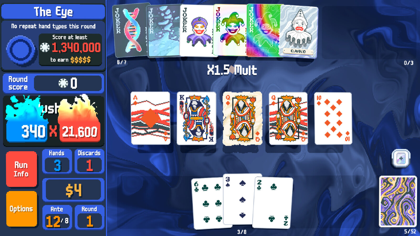 Balatro: a flush scoring big