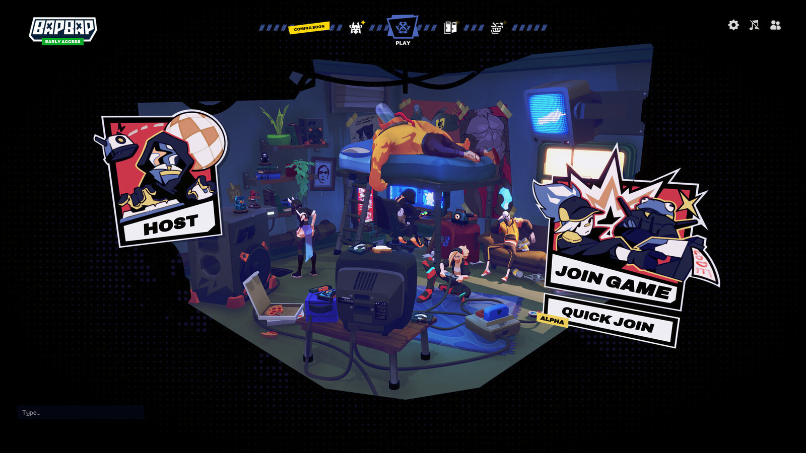BAPBAP: sticker-badge lobby menu