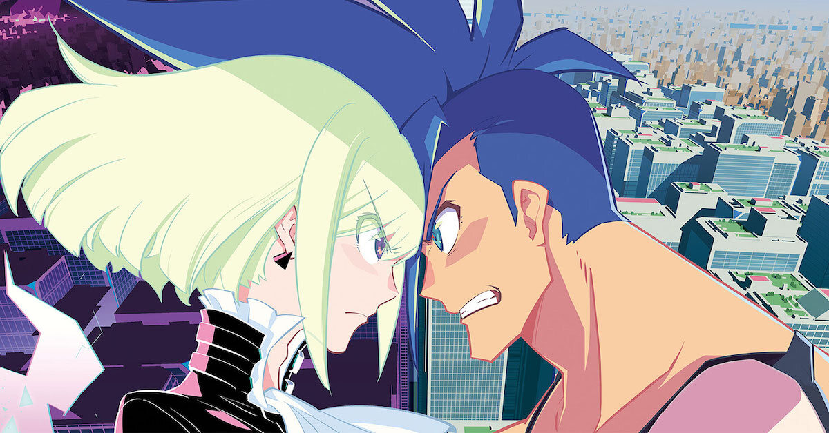 Promare: Lio and Galo over Promepolis