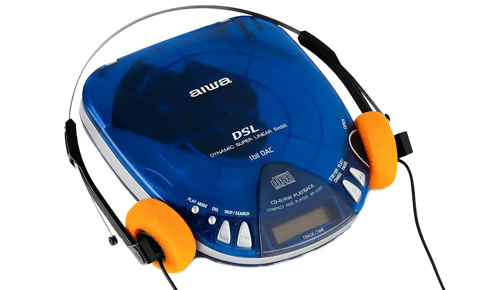 Aiwa clear CD player